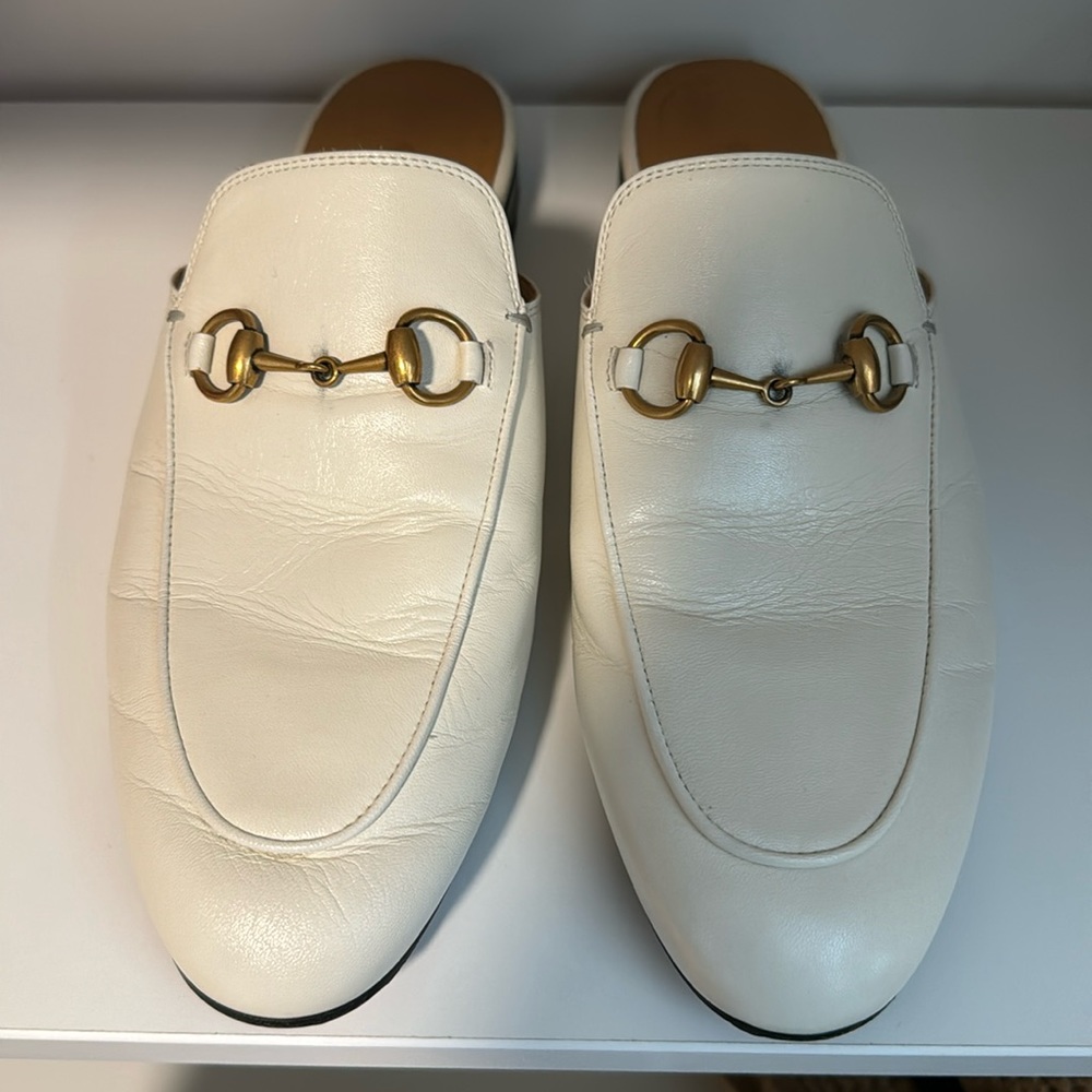 PRINCETOWN LEATHER SLIPPER Mules 37 white